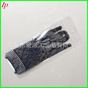 Gants en maille d'Halloween, design toile d'araignée noire pour costumes LPCG005 - Product Image 2
