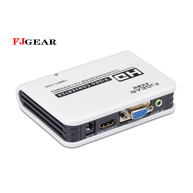 FJGEAR Best Quality HOT -selling and Efficient ABS case 1080P Vga to hd Mi Converter with Audio