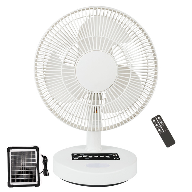 Remote Control Available 12 Inch 5 Blade DC 5V Rechargeable Solar Powered Electric Table Fans Home Fan  with Brushless Motor