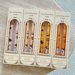 Customized 25cm printed long-stem <b>candle</b> European-style romantic candlelight <b>dinner</b> wedding celebration holiday smokeless <b>candle</b> - Product Image 3