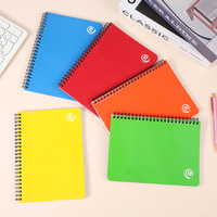 Carnet à spirales personnalisé avec logo, fournitures scolaires pour étudiants, couverture en carton gris, 100 feuilles, agenda jaune
