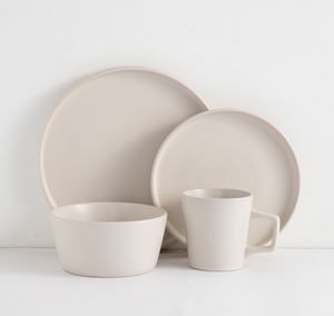 ชุดอาหารเย็นเซรามิกสีครีมขาวพร้อมส่งขายส่ง, ชุดภาชนะสโตนแวร์สำหรับร้านอาหารและโรงแรม, ใช้กับไมโครเวฟและเครื่องล้างจานได้ - Product Image 6