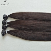 Alibaba Express Venta al por Mayor de Cabello Humano Virgen Remy Extensiones de Cabello Pre-Adheridas con Punta Plana Productos para el Cabello