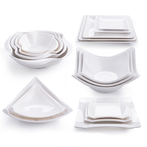 Irregular Melamine Snack Plate <b>Set</b> <b>Square</b> Condiment Dish For Party Hotel Tableware Solid Color Dishes - Product Image 1