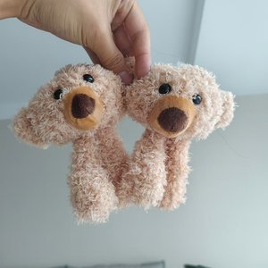 Oso de Peluche de Cabeza Torcida, Lindo y de Pelo Largo, Material para Decoración de Ropa, Regalo DIY de Cumpleaños para Mayores de 14 Años, Venta al por Mayor de Fábrica - Product Image 3