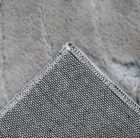Tapis de salon de luxe en fourrure de lapin/tapis de maison avec coupe de fleurs 3D