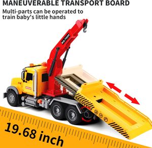 Funny Kid Cheap Friction Car Crane Dump <strong>Truck</strong> <strong>Toy</strong> with Light Sound Large <strong>Tow</strong> <strong>Truck</strong> <strong>Toy</strong> Friction Powered Transport Crane Kid Gift
