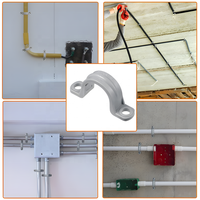 Support de Conduit en Forme de U à 2 Trous, Sangle de Fixation pour Tuyau PVC, Raccord de Conduit, Serre-Tuyau, Support de Montage pour Tuyau PVC