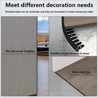 Couvre-joint de sol en aluminium - Rampe de seuil mince et garniture à angle droit pour des transitions fluides entre carrelage et bois
