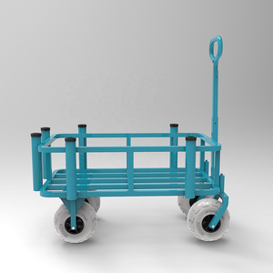 Carrello da Pesca in Alluminio Pieghevole con Quattro Ruote Gonfiabili, Capacità di Carico 100kg, Portatile, Personalizzabile OEM, per Pesca in Spiaggia - Product Image 5