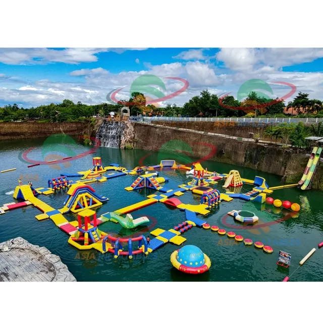 Mar água diversão parque inflável flutuante parque aquático esporte aquático