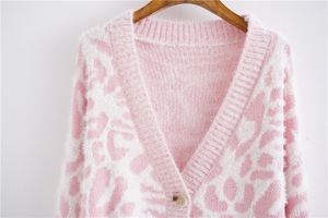Maglione IWB017 personalizzato lavorato a maglia alla moda con bottoni larghi a maniche lunghe <span class=keywords><strong>Cardigan</strong></span> stile Jacquard <span class=keywords><strong>Cardigan</strong></span> <span class=keywords><strong>Beige</strong></span> - Product Image 6