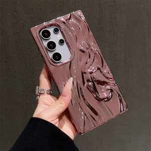 เคสโทรศัพท์มือถือลายคลื่นเคลือบเงาหรูหราสำหรับ Samsung S26 ultra S25 S24 S23 Series FE ฝาหลังลายคลื่นน้ำแบบด้าน - Product Image 4
