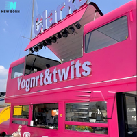Station pour salon de coiffure Salon de coiffure mobile électrique Camion double pont Ice cream Tea Food Bus