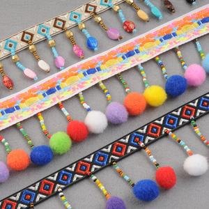 Hete Verkopende Kleur Pompom Lint Franje <span class=keywords><strong>Trim</strong></span> Pom Rand Voor Kleding Gordijn Trimmen - Product Image 4