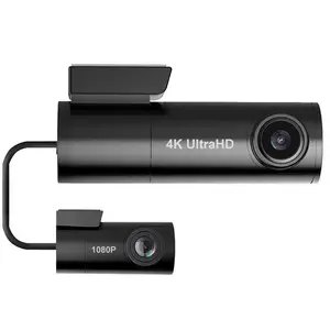 Real 4K Mini front and rear dual lens 2160P video full qhd wifi gps car camera recorder