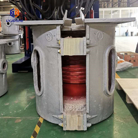 Four industriel électrique à induction pour la fusion de l'acier, du fer et des métaux, pour fonderie, capacités 100kg, 500kg, 1T, 2T, 5T, destiné à la fonderie du fer