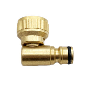 Conector de manguera de latón en forma de codo de 90 grados, rosca de 1/2 pulgada para riego de jardín, accesorio de agua duradero - Product Image 5