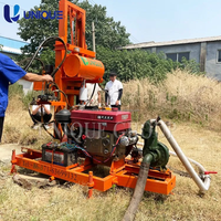 Petite machine de forage de puits d'eau de forage rotative manuelle diesel de profondeur 80m