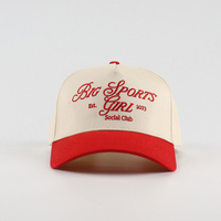 Casquette Oxford Sportive Unisexe en Coton de Haute Qualité, Bicolore, 5 Panneaux, Motif Fruits Léopard Terry Dobby, Faible MOQ, Personnalisable