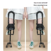 Déambulateur à une seule jambe, canne antidérapante télescopique, traitement des fractures de la cheville, entorses du mollet, aides à la marche à une seule jambe