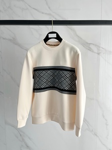 Sudadera de lujo con diseño a cuadros, estilo vintage clásico, color negro, marca Burberry, para hombre. - Product Image 4