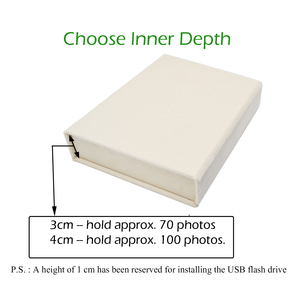 <strong>Customized</strong> Professional Wedding Photo <strong>Box</strong>, Linen <strong>Storage</strong> Case, Keepsake Album Holder - Product Image 3