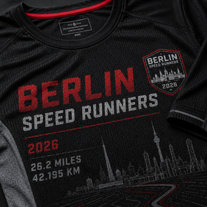 T-shirt de course personnalisé style Berlin, léger et respirant, pour clubs de course et équipes d'événements - Product Image 5
