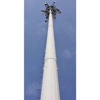 35m 40m a galvanisé la tour monopolaire en acier de télécom de tube pour des applications de communication et de télécommunication