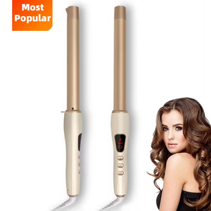Baril en céramique professionnel <span class=keywords><strong>25</strong></span> <span class=keywords><strong>MM</strong></span> bigoudi en gros fers bouclés vague bigoudis baguette cheveux <span class=keywords><strong>fer</strong></span> <span class=keywords><strong>à</strong></span> friser avec LCD - Product Image 1