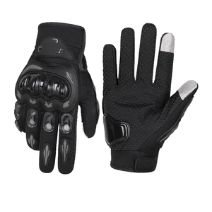 Durable Summer Leather <b>Motorcycle</b> Riding Gloves High <b>Grip</b> Full Finger Windproof for Motorbike Racing and Road Riding - Product Image 1