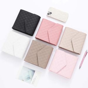 Portefeuille organisateur Hongbo A7 en cuir matelassé façon galet, le plus vendu, avec feuille mobile et pochettes, disponible comme organiseur de monnaie - Product Image 1