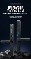 Cerradura Inteligente de Doble Entrada con Huella Dactilar y Contraseña, de Acero Inoxidable para Puerta de Acero, con Seguridad de Grado B y Almacenamiento en la Nube