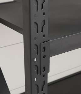 מדף אחסון פלדה קל משקל בעל 4 קומות למחסן סופרמרקט, <span class=keywords><strong>5</strong></span> מדפים ללא ברגים, בעל תקן CE, הגנה מפני קורוזיה, מחיר נמוך - Product Image 4