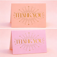 Cartes de vœux d'anniversaire amusantes faites à la main avec des vœux de 'Joyeux Anniversaire' à l'intérieur, en papier fantaisie et carton, avec enveloppes, logo personnalisé