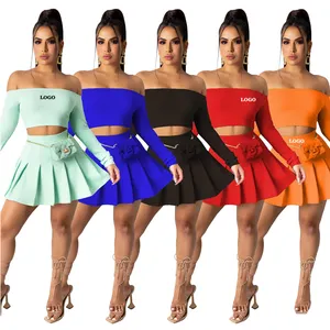 Miễn Phí Vận Chuyển Phong Cách Thời Trang Mới Quần Áo Nữ Hai Mảnh Sexy Crop Top Bodycon Midi Ngắn Ladies Summer Dress