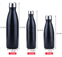 Termos Olahraga Luar Ruangan 500Ml, Termos Stainless Steel Dinding Ganda Bentuk Cola, Botol Air