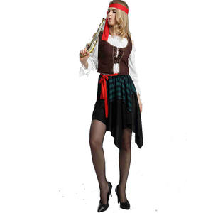 Disfraz de <span class=keywords><strong>Pirata</strong></span> para Adultos, Atuendo de Cosplay de Halloween, Disfraz de <span class=keywords><strong>Pirata</strong></span> Caribeño para Hombres y Mujeres, Vestido para Representaciones Escénicas - Product Image 4