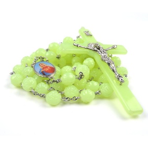 Colgante de Corazón Inmaculado para pared, colgante de corazón de <span class=keywords><strong>la</strong></span> <span class=keywords><strong>Virgen</strong></span> Marí<span class=keywords><strong>a</strong></span>, Rosa enorme, cuentas de 16mm, regalo de decoración para el hogar - Product Image 3