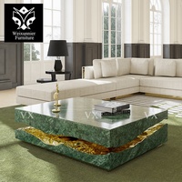 Boca table basse de luxe en marbre Calacatta au design carré moderne pour salon meubles de maison