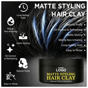 Cire coiffante pour hommes hydratante en profondeur, volumisante et nourrissante, pour un maintien optimal - Product Image 3