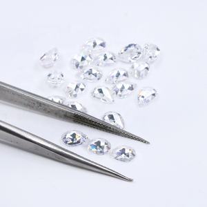 Рассыпчатый драгоценный камень Yingma 2*3 мм до 4*6 мм плоский камень с прозрачной белой грушей розой CZ - Product Image 3