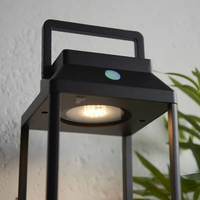 Lampe de table lanterne de jardin solaire extérieure en aluminium moulé sous pression étanche dimmable portable