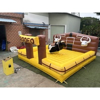 Taureau mécanique gonflable commercial avec matelas gonflable, machine de rodéo pour location événementielle et divertissement