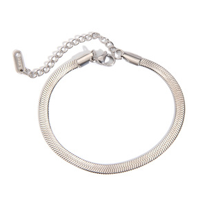 Pulsera de Cadena de Serpiente de Acero Inoxidable, Joyería Minimalista Plana Unisex, Origen Yiwu - Product Image 4
