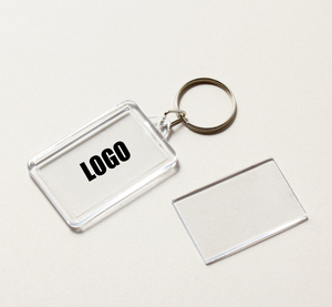 Xinrunjin personalizado en blanco acrílico llaveros Logo texto transferencia térmica impresa portátil personalizable marca activaciones nicho eventos - Product Image 2