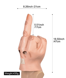 Maschera per dito medio verticale in lattice piena testa verticale maschera per dito medio di Halloween - Product Image 6