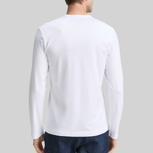 Camiseta de Verano para Hombre, Corte Ajustado, Mezcla de Algodón, Cuello Redondo, Manga Larga, Personalizable con Serigrafía - Product Image 4