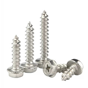 M3 M4 M5 M6 M8 SS304 SS316 Phillips Hex máy giặt đầu tự khai thác Vít Hex mặt bích đầu tấm kim loại vít - Product Image 2