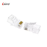 Cable Ethernet 6 up 2 Down CAT6A UTP con conector RJ45, manga T de parada de goma y enchufe de goma, categoría de producto, bloques de terminales